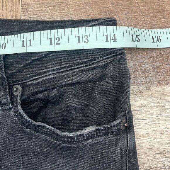Free People Womens Great Heights Frayed Distressed Crop Skinny Jeans Black Sz 27 - Picture 9 of 11